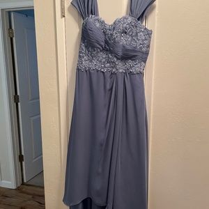 Light blue floor length dress